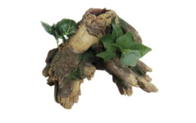 Коряга с растением 24*11,5*18см