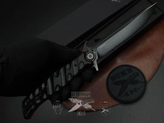 Складной нож НОКС Финка С Black 342-709406 c клинком из стали D2, рукоять G10