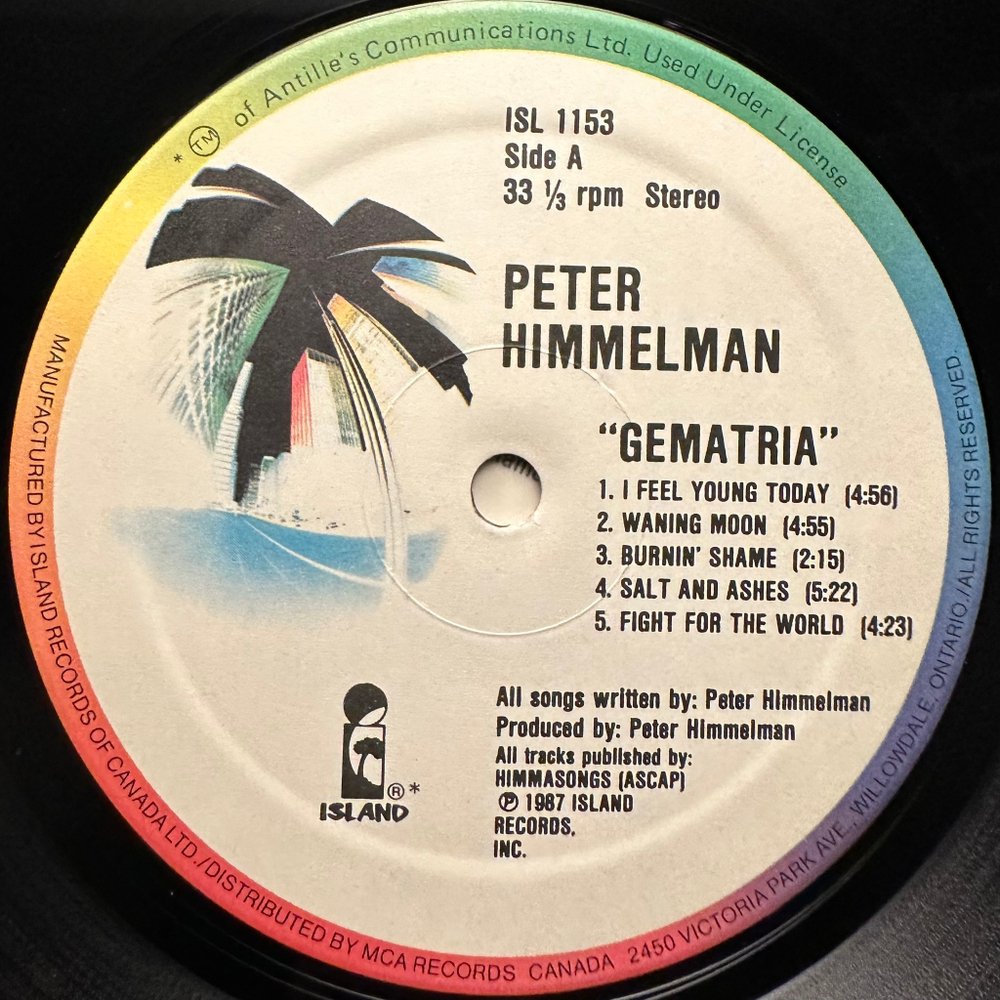 Peter Himmelman - Gematria (Canada 1987г.)