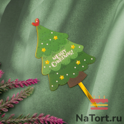 Топпер «Merry Christmas» елочка