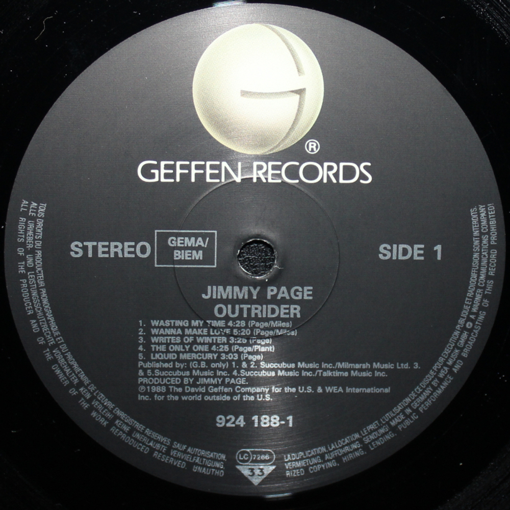 Jimmy Page / Outrider (LP)