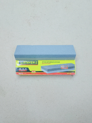 Брусок Stayer абразивный двухсторонний, 200мм
