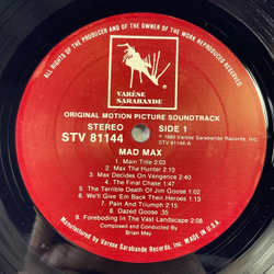 Винтажная виниловая пластинка LP Brian May Музыка Из Кинофильма Mad Max Безумный Макс (США 1980)
