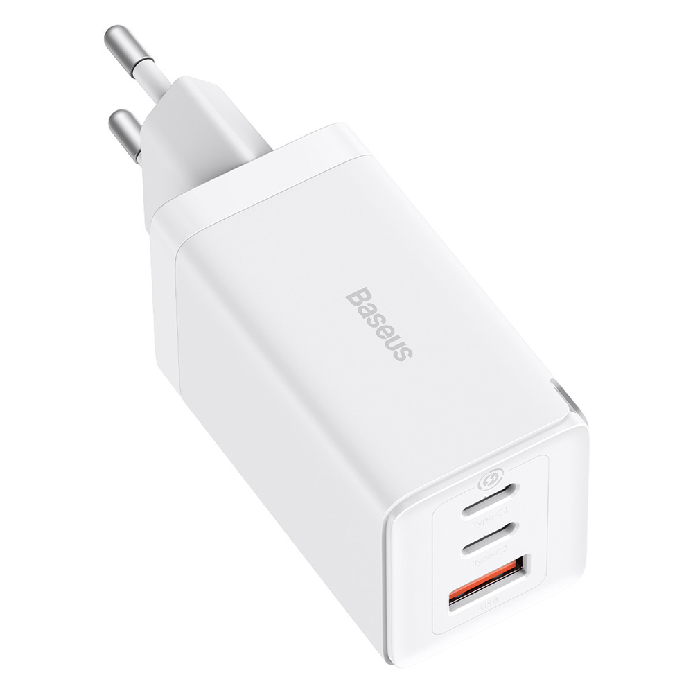 Зарядное устройство Baseus GaN5 Pro Fast Charger 2C+U 65W - White