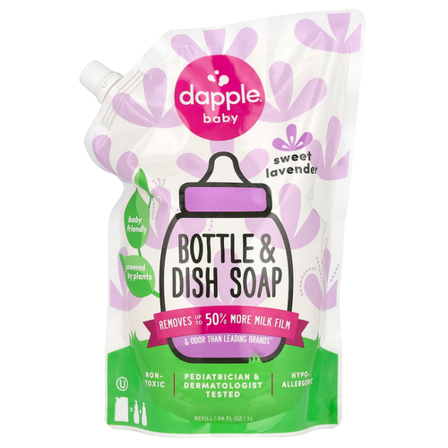 Dapple Baby, Мыло для бутылочек и посуды, сладкая лаванда, 1 л (34 жидк. унц.)