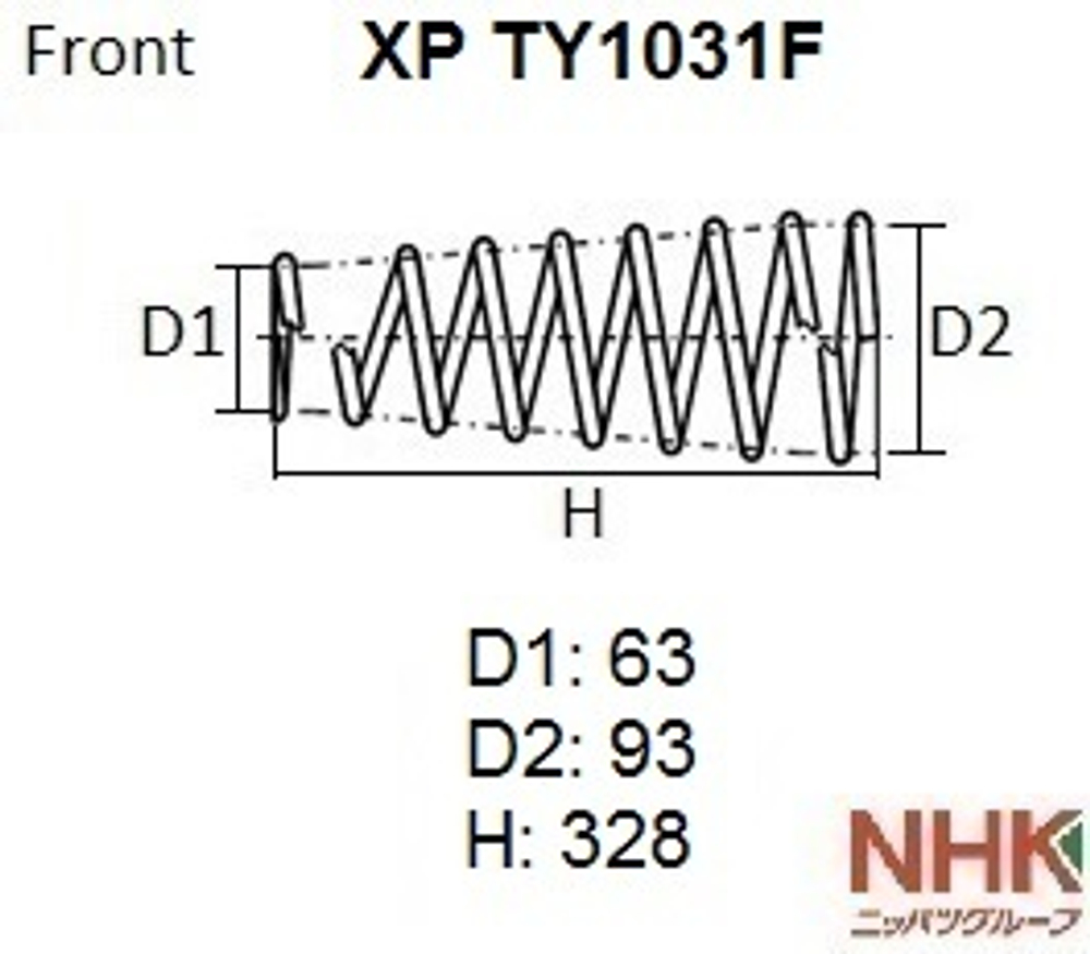 Пружина подвески NHK XPTY1031F