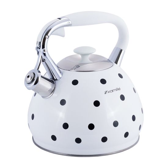 Чайник 3 л. из нержавеющей стали со свистком Kamille KM-0695 горох