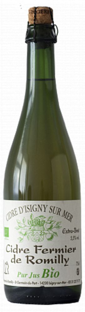 Сидр сухой Фермье Де Ромийи Био Брют/ Cidre Fermier de Romilly Bio Brut 0.75 - стекло
