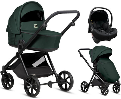 Детская коляска Tutis Mio 3 Plus Essential New 3 в 1 с автокреслом Elo Lux EduSky Black 1622240 Pacific Green