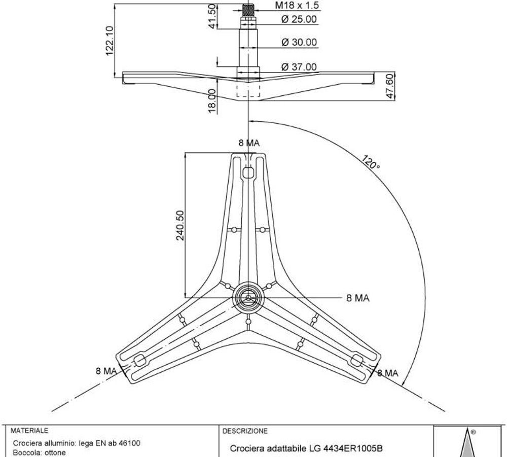 Крестовина барабана LG 4434ER1005B