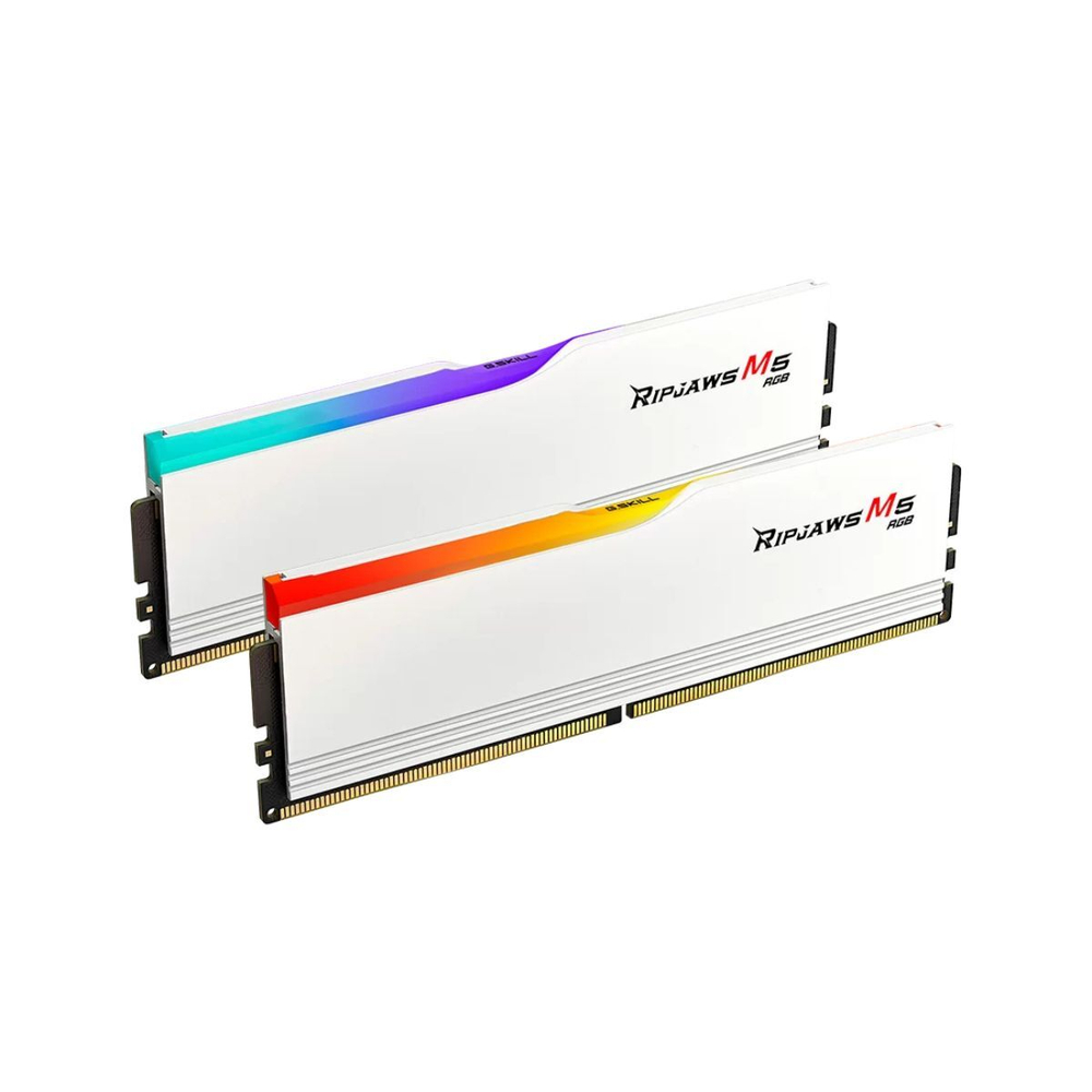 Оперативная память G.SKILL RIPJAWS M5 RGB 32GB 6000МГц DDR5 CL36 DIMM (Kit of 2x16GB) 1.35V XMP 3.0/EXPO, White