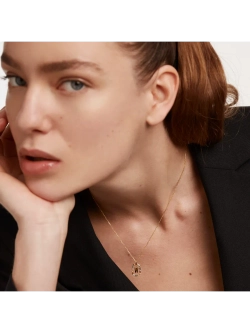 Колье Буква W серебро 925 пробы покрытое золотом