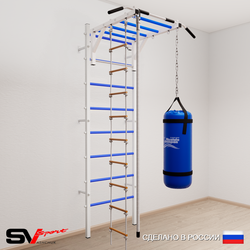 Шведская стенка Sv Sport усиленная 6341 (Турник рукоход/Канат/Лестница/Цепь/Мешок 15кг)