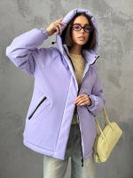 Куртка весенняя удлиненная с капюшоном