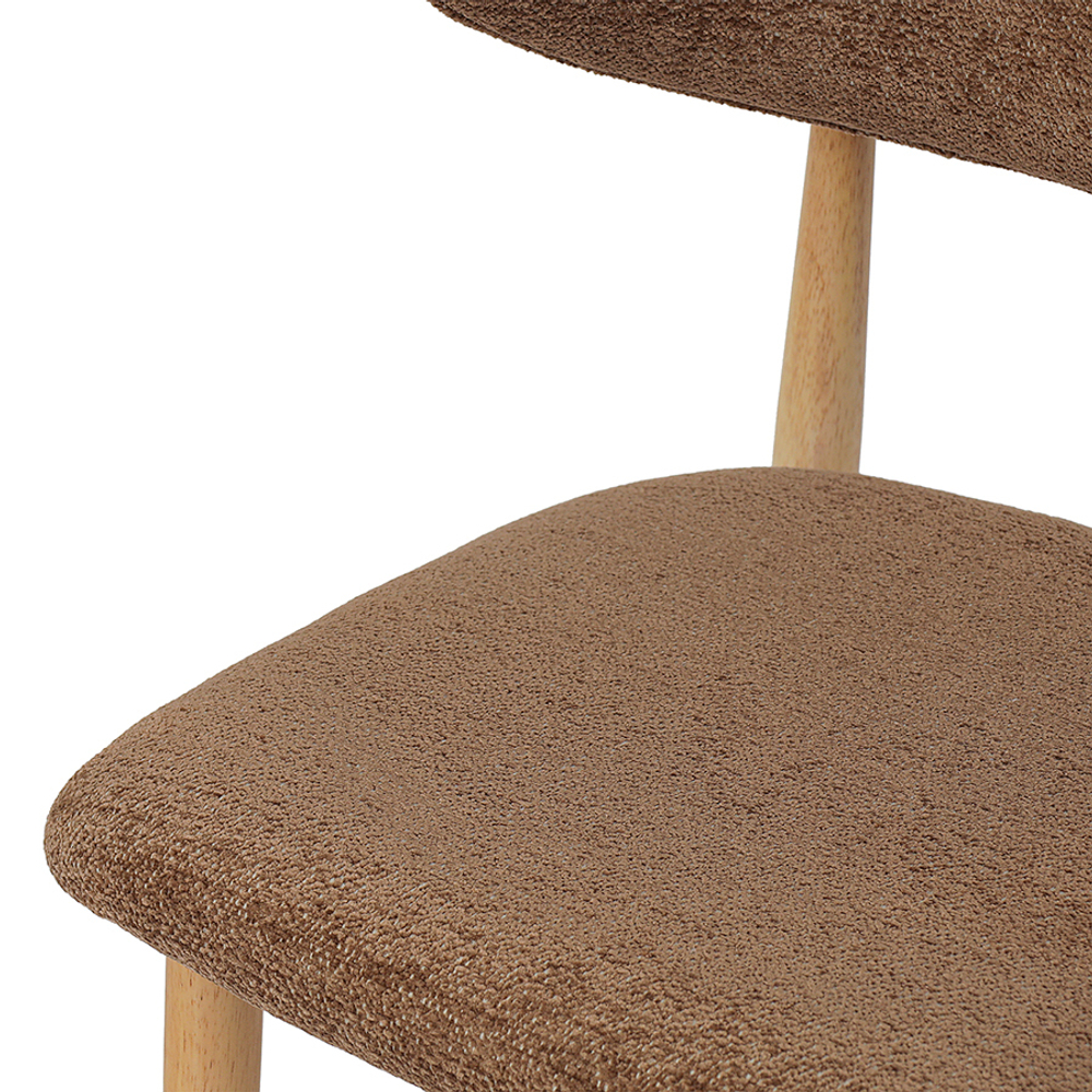 Стул Stone, мягкий шенилл, кофе с молоком