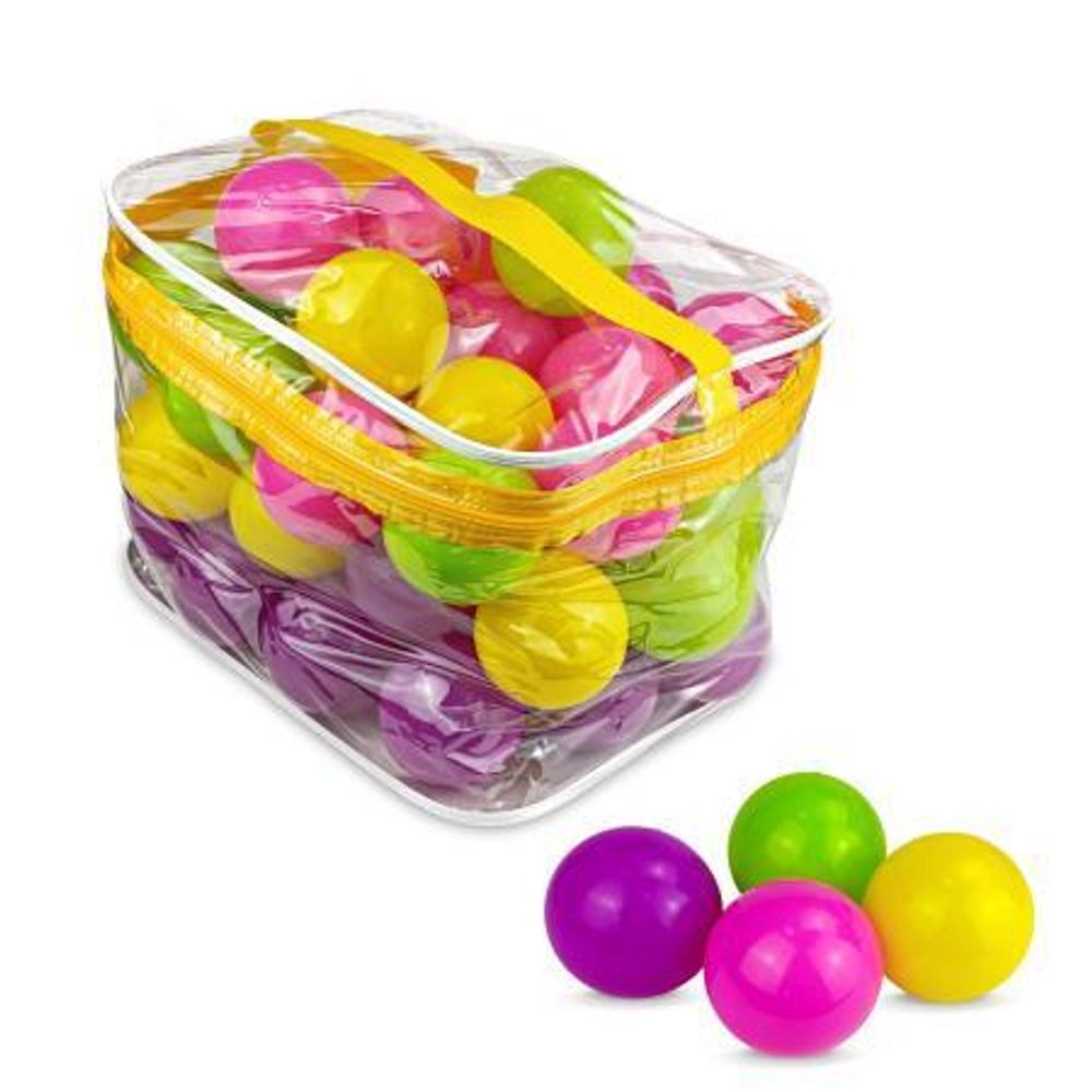 Шары бассейна "Тутти-фрутти" 50 шт, в сумке ПВХ (Лена) Шары бассейна "Тутти-фрутти" 50 шт, в сумке ПВХ (Лена)