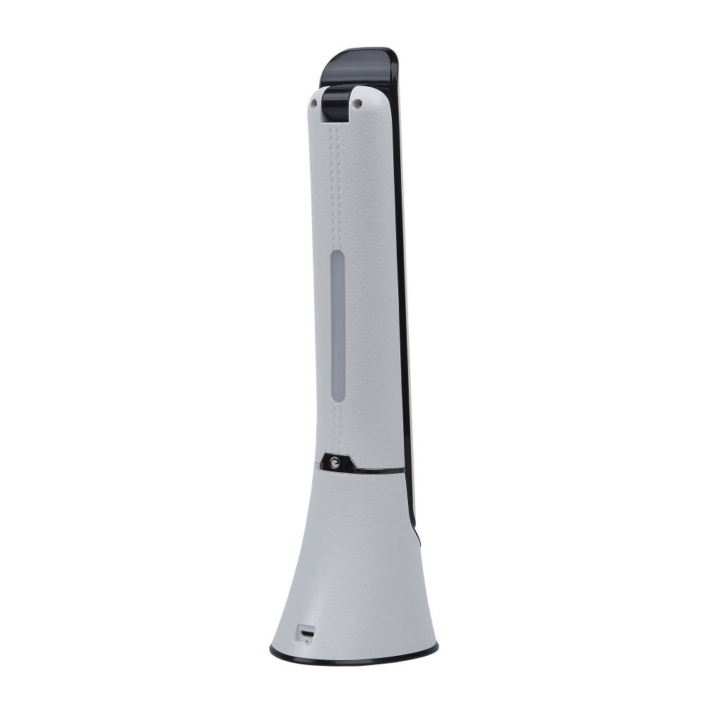 TLD-564 White-Black-LED-500Lm-3000-6000K-Dimmer-NightLight Светильник настольный с ночником. 8W. Сенсорный выключатель. Диммер. Белый с черным. ТМ Uniel