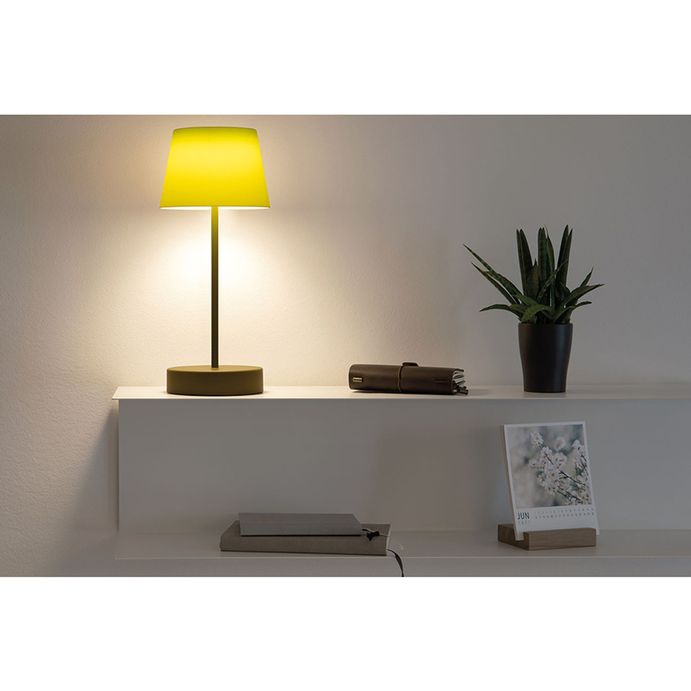 Лампа настольная oscar usb, 14,5х14,5х34 см, оливковая