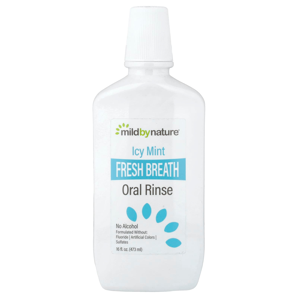 Mild By Nature, Свежее дыхание, ополаскиватель для рта, без спирта, «Ледяная мята», 473 мл (16 жидк. унций)