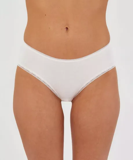 Трусы (2шт) женские хипстер Atlantic 2BLP-056, светлый экру