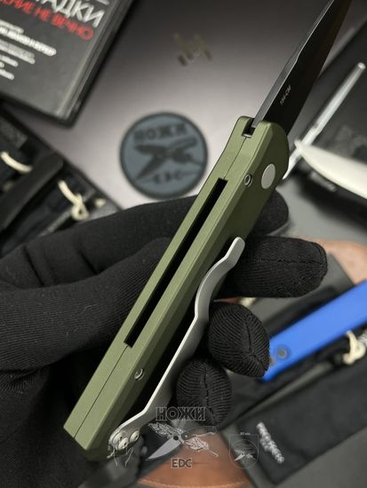 Складной нож Pro-Tech GODSON 721GRN c клинком из стали 154CM, рукоять алюминий