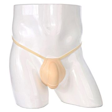 Мужские трусы стринги PUSH UP бежевые Romeo Rossi RR1041-20