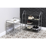 Полка для обуви, мет-л, 4 секц, 66х28х70 см, разборная, сер, Nika, ЭТ1/С