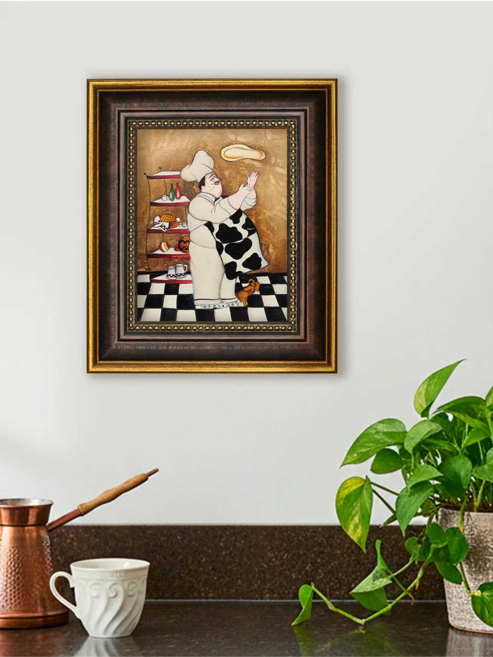 Картина настенная интерьерная в багетной раме 18*21 см