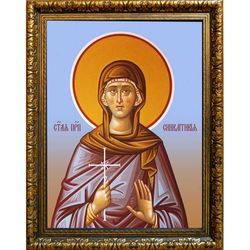 Синклитикия Александрийская преподобная. Икона на холсте.