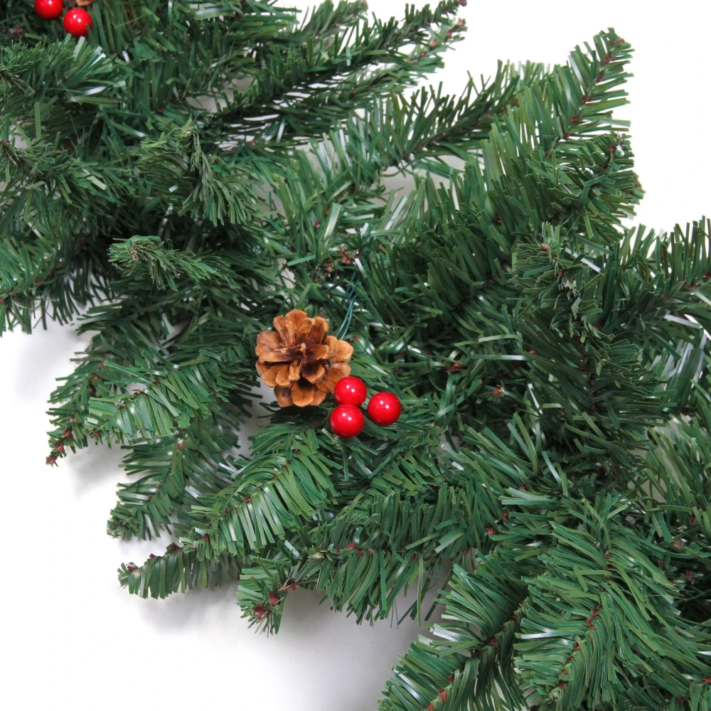 Гирлянда хвойная «Лесная сказка» 2,7 м d=35 см, ПВХ, шишки, ягоды