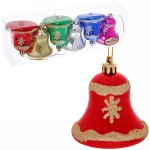 Ёлочные игрушки «Колокольчик новогодний» 5,5см микс цветов (набор 6 шт)