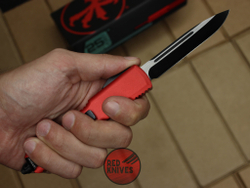 Нож Microtech Ultratech S/E - красная рукоять, стандартный черный клинок + запчасти RK-352