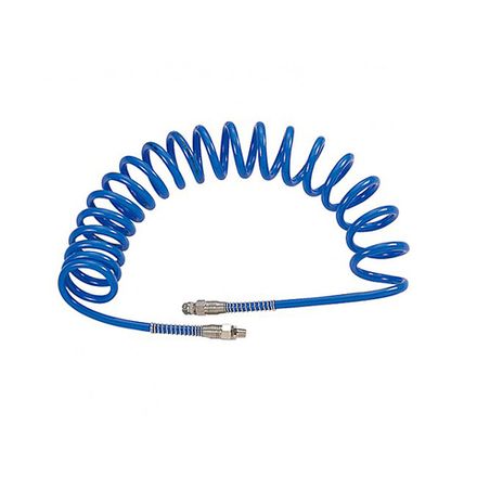 Цена на MIGHTY SEVEN (SD-24415) Шланг пневматический спиральный высокого давления 13х18 мм, 15 м, М1/2", полиуретановый