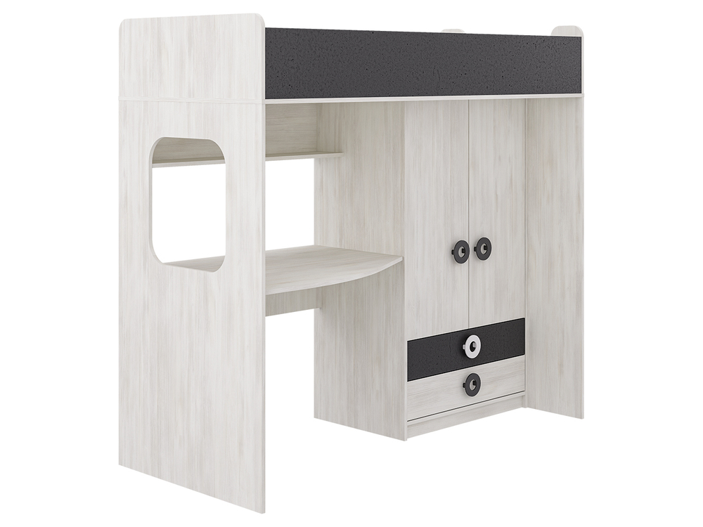 Кровать Адель,1720х1832х850 Свет.дерево/Графит