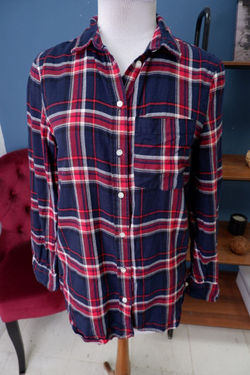 Рубашка H&M в клетку 42 размер