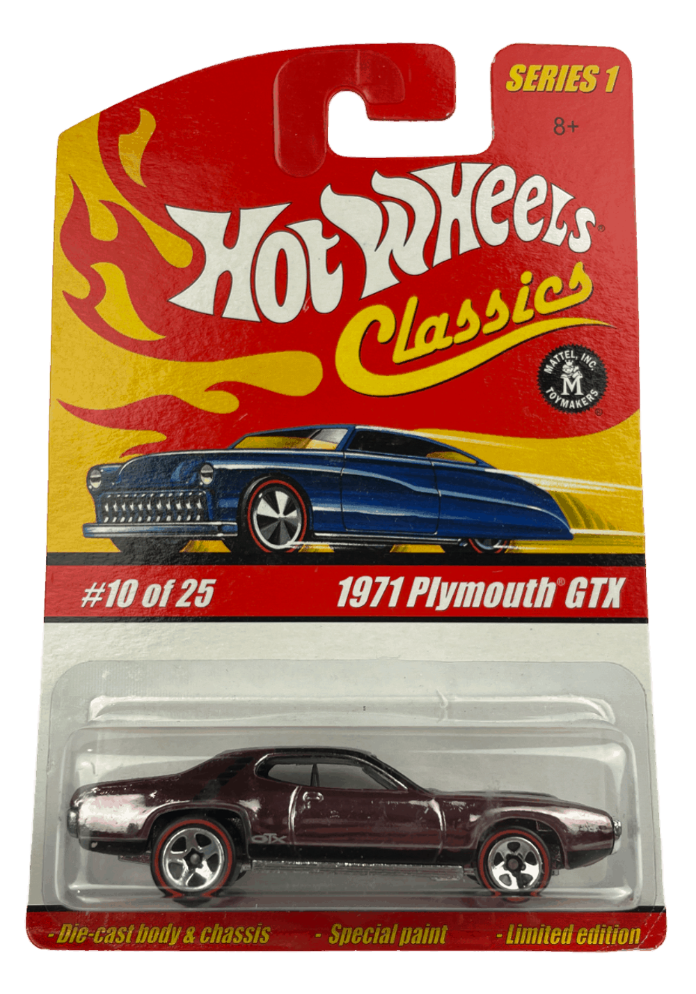 Hot Wheels Classics Series 1 1971 Plymouth GTX Purple 10 of