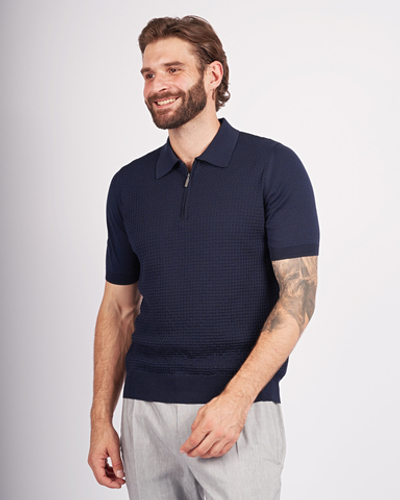 Поло с коротким рукавом на молнии Atelier Portofino