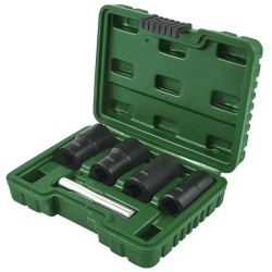 Набор головок-экстракторов для поврежденных болтов/гаек 5пр. 1/2''(17,19,21,22мм), в кейсе RockForce##Rock FORCE RF-906U2