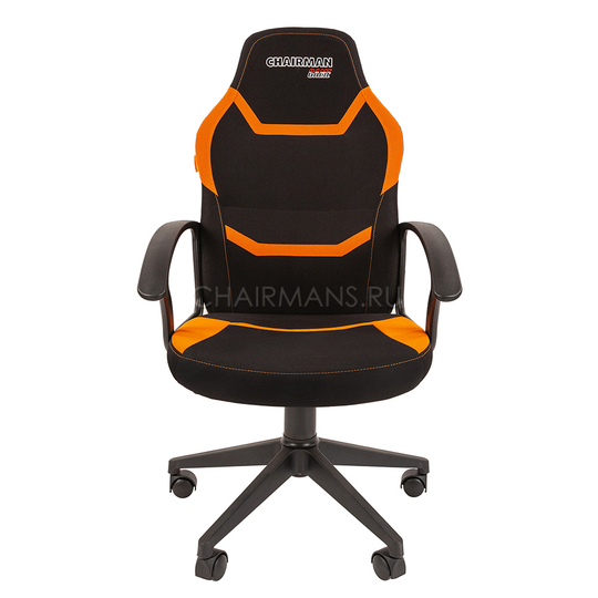 Кресло геймерское Chairman GAME 9 New ткань черный/оранжевый