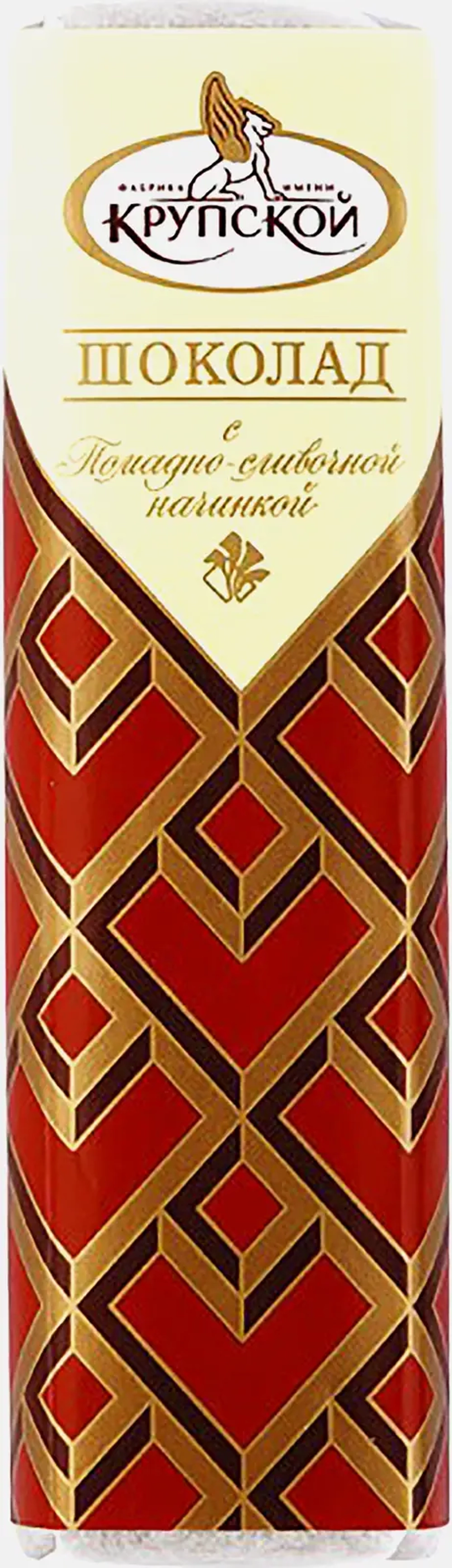 Темный шоколад с помадно-сливочной начинкой КФ Крупской 47г