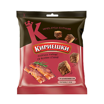 Кириешки ржаные со вкусом бекона 40 гр