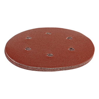 Круг абразивный на ворсовой подложке под "липучку", перфорированный, P 220, 150 мм, 5 шт Matrix