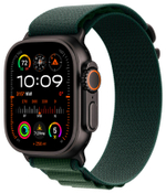 Часы Apple Watch Ultra 2 GPS + Cellular, 49 мм, титан чёрного цвета, ремешок Alpine тёмно-зеленого цвета (2024)