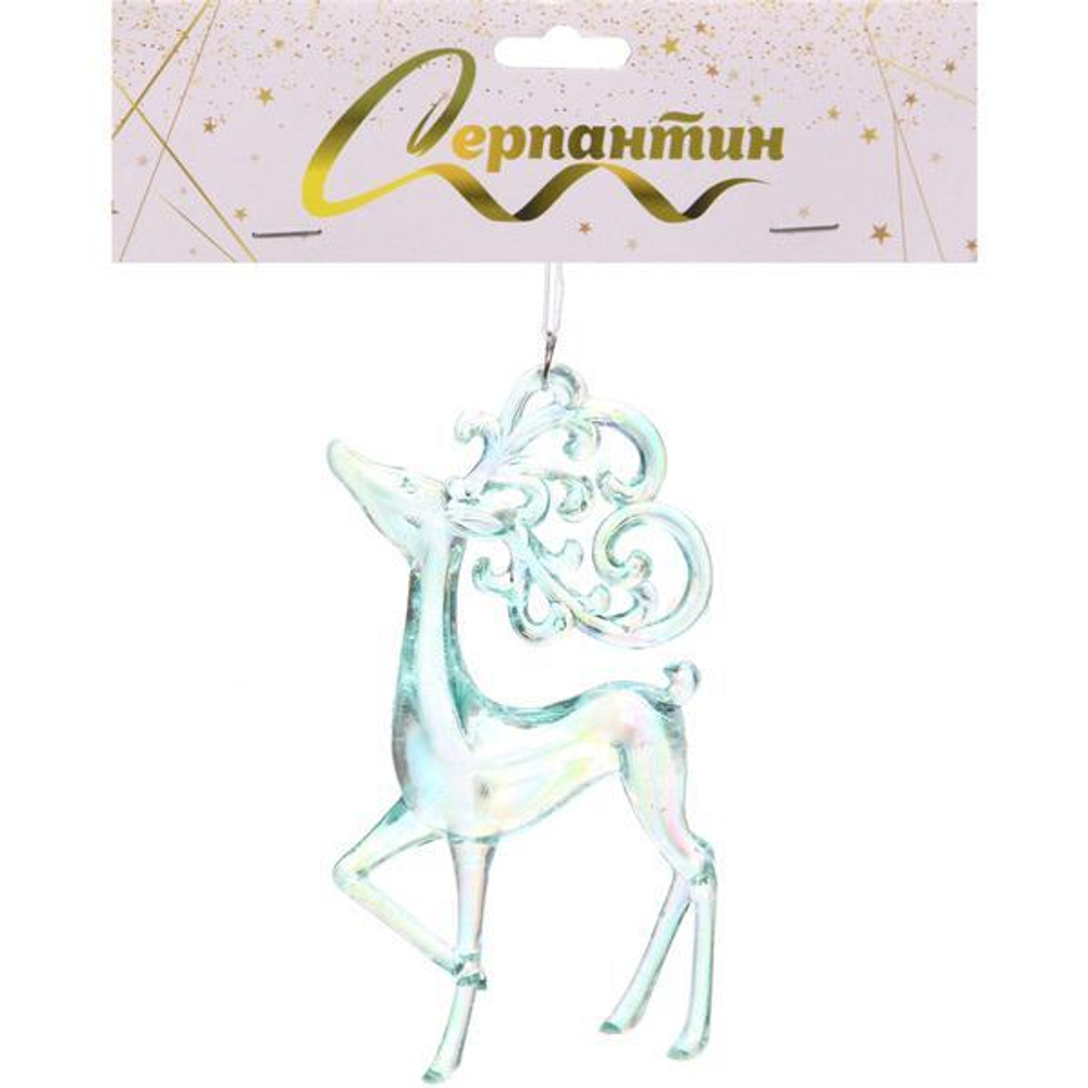 Подвеска "Волшебное копытце" 8*14 см, Зелёный (Серпантин)