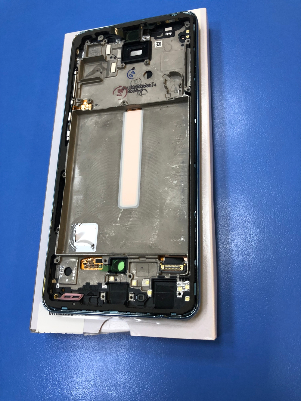 Самсунг A525/A526  Galaxy A52  Дисплей в сборе с тачскрином и  рамкой синий Оригинал Сервисный