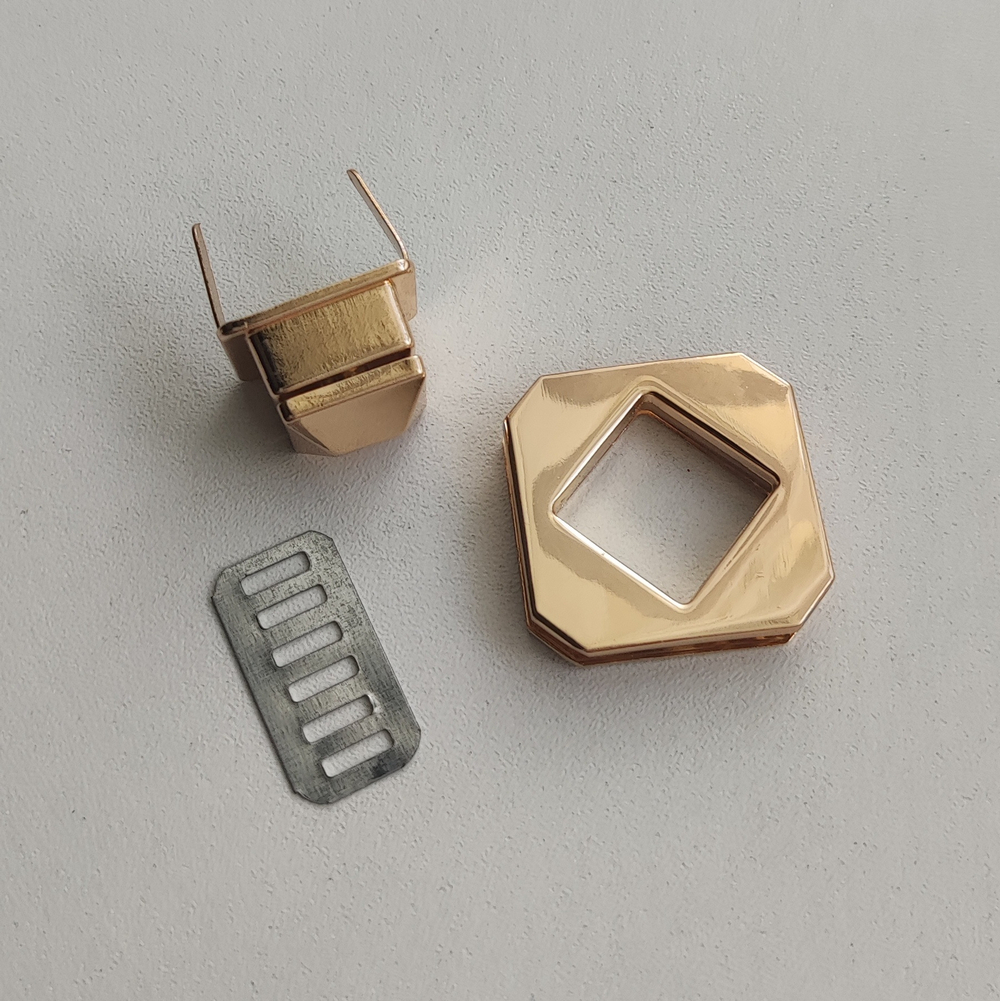 Замок вертушка на винтах Пирамида Золото