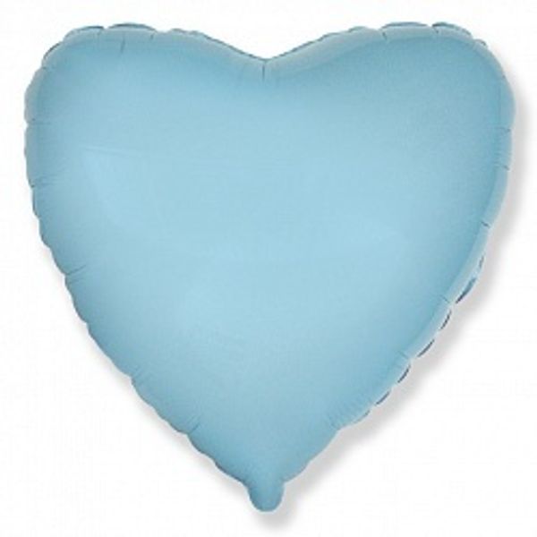 Шар сердце Голубое 82см