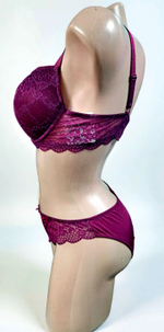 Комплект нижнего белья, пуш-ап, размер 90B, цвет фиолетовый