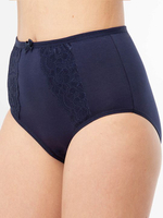 Трусики-макси с кружевными вставками спереди (Размер: 6X) (Цвет: синий)