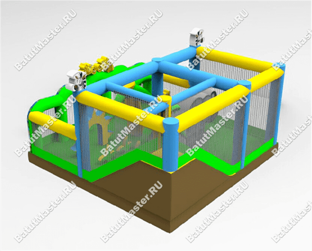Коммерческий надувной батут "Законы джунглей макси"